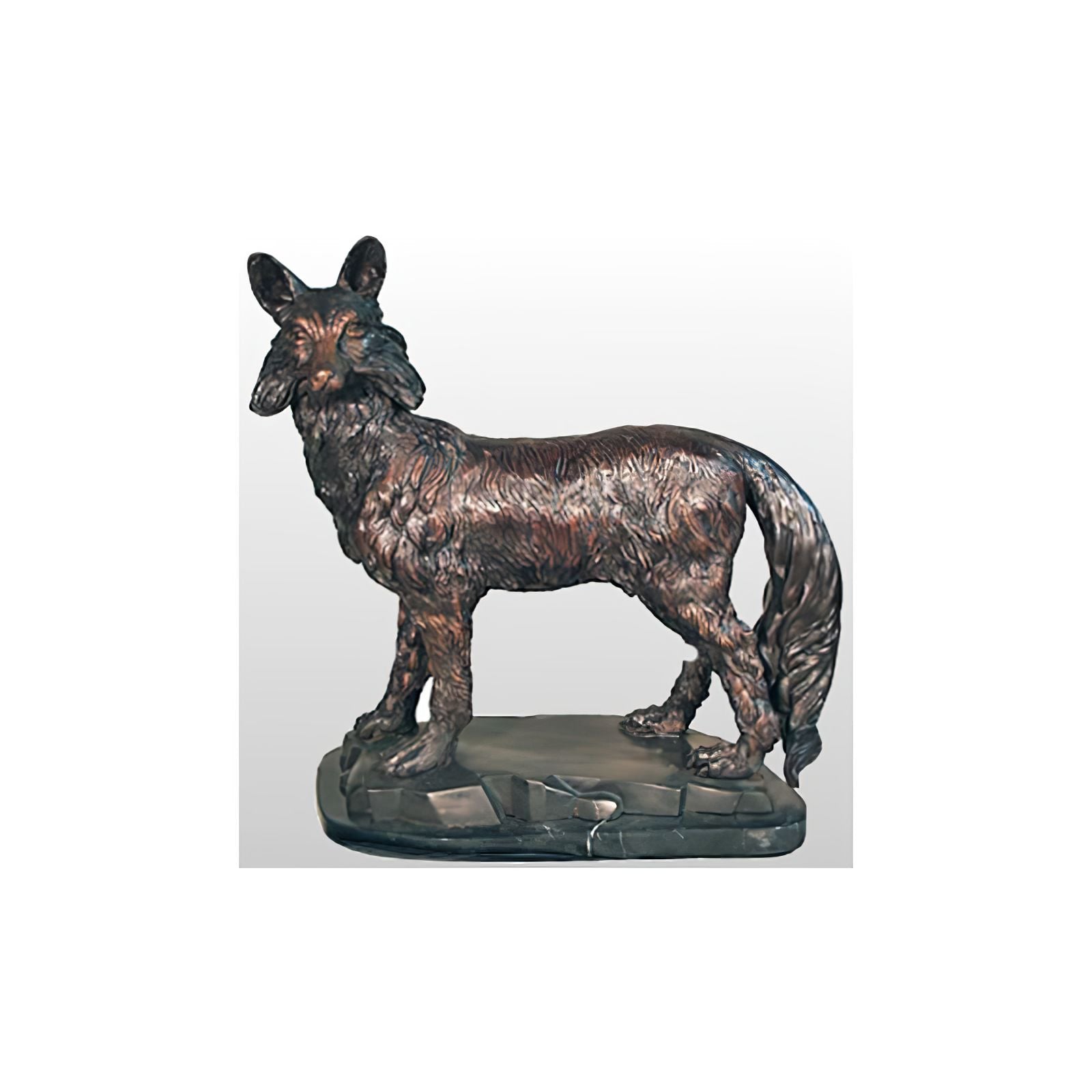 Bronze Fox Sculpture, Bronze, 87084