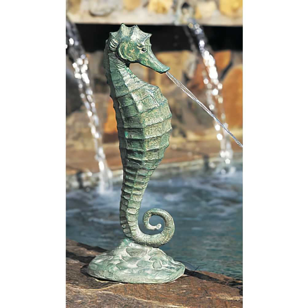 Seahorse Fountain, Medium, BrassBaronFountainsAllProducts, N200FVM