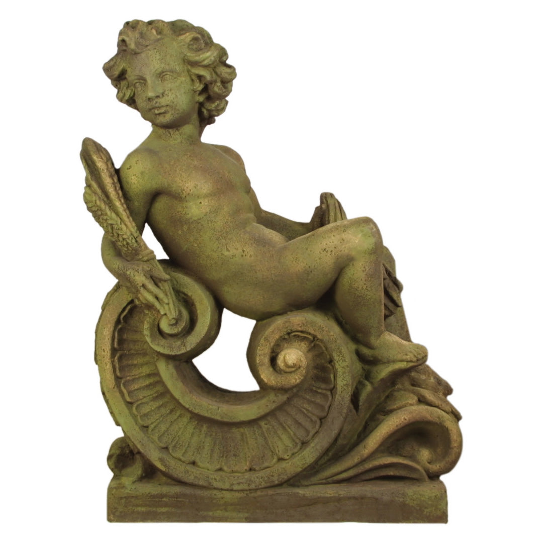 Fall Angel on Scroll, FiberstoneAllProducts, FSDSFA115