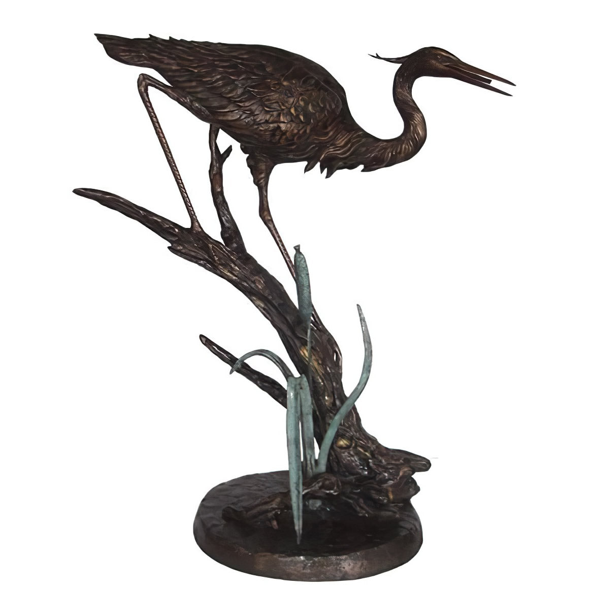 Bronze Heron Fountain II, Bronze, KTAP845