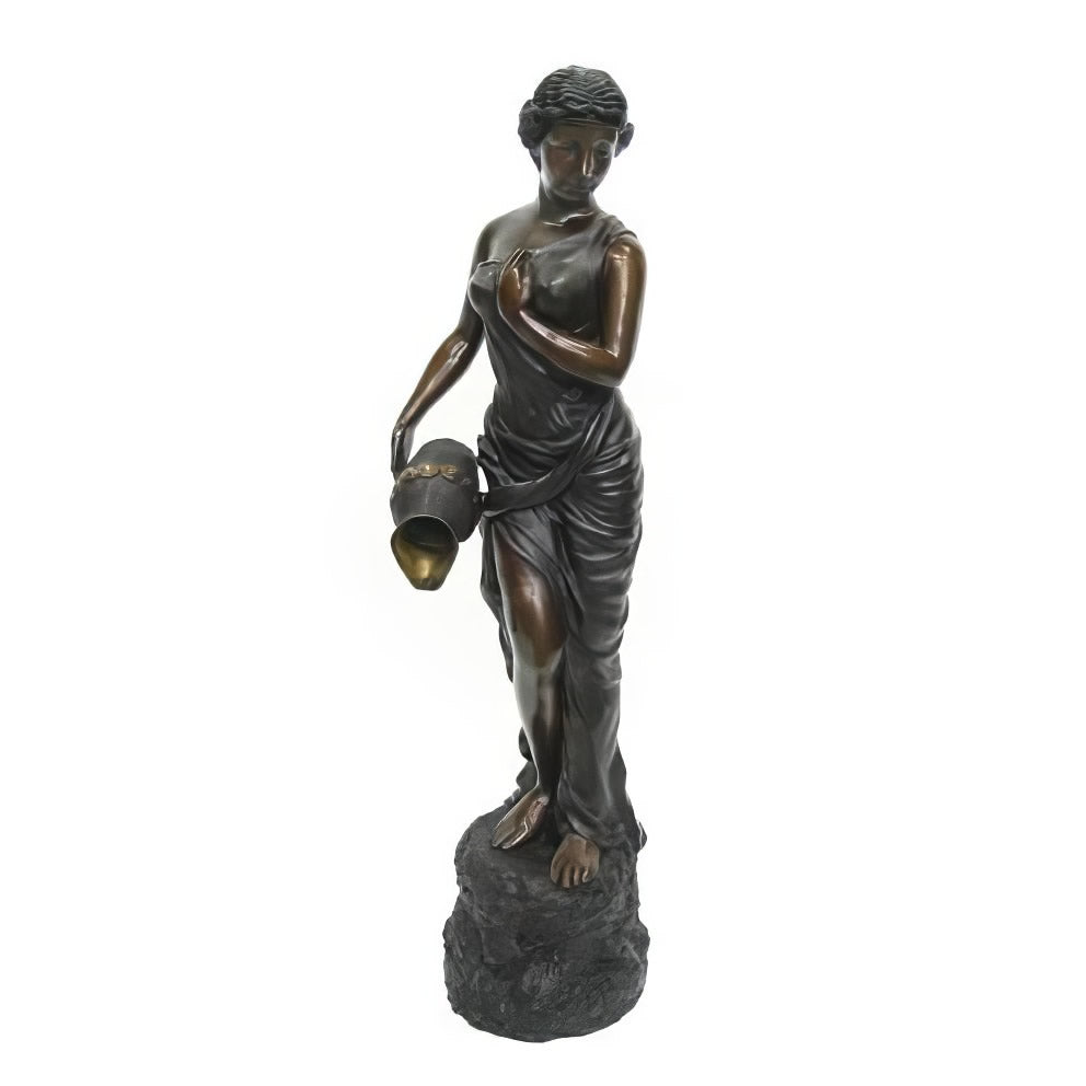 Lady Pouring Water Bronze Fountain, Bronze, KTD1804