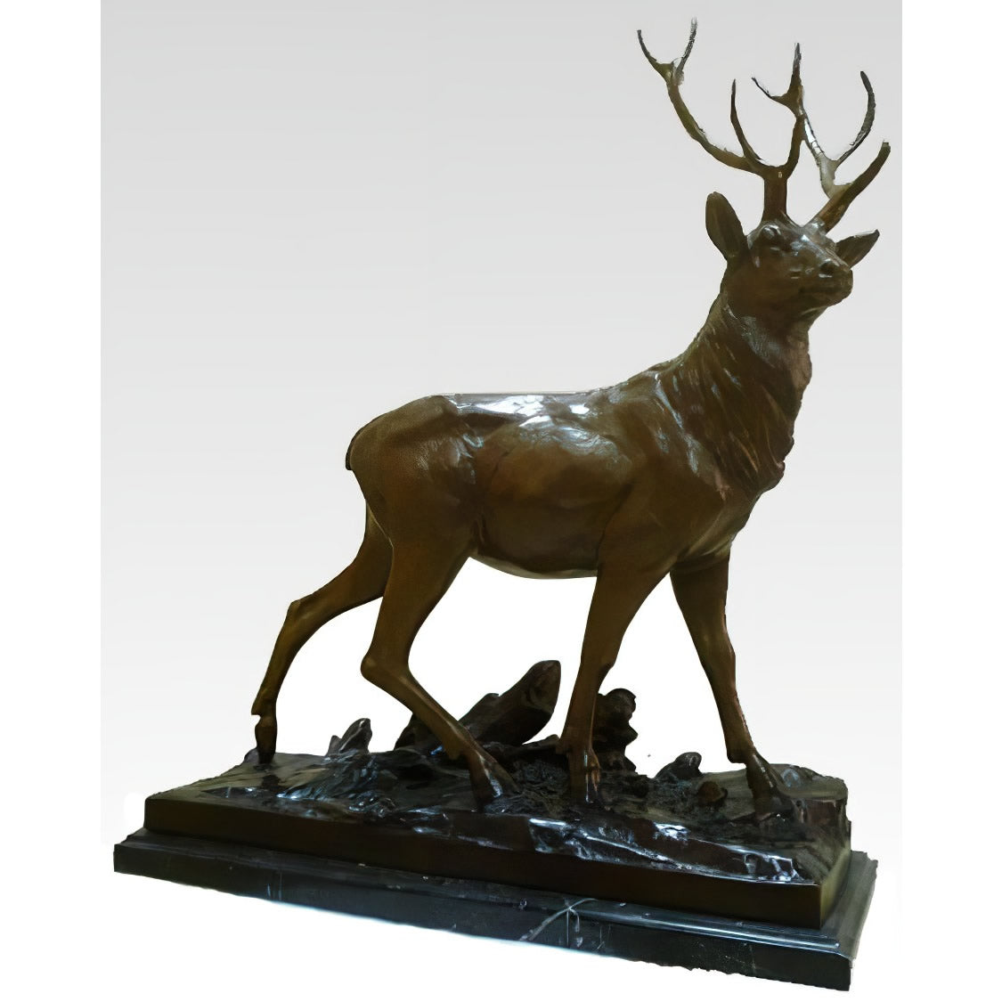 Bronze Deer on Marble Base, Bronze, KTD2365