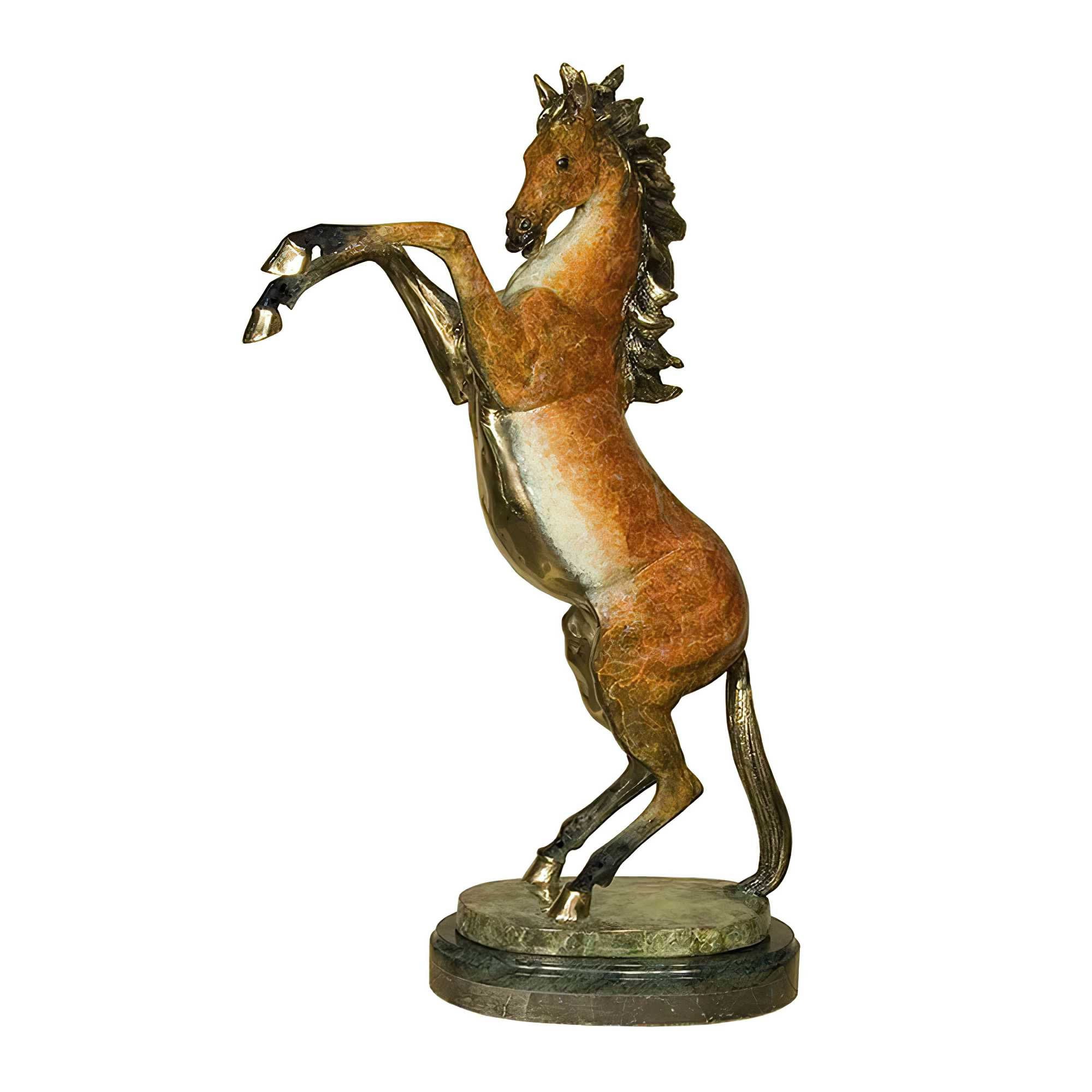 Bronze Rearing Horse Statue, Left Facing, Bronze, KTV57937NA