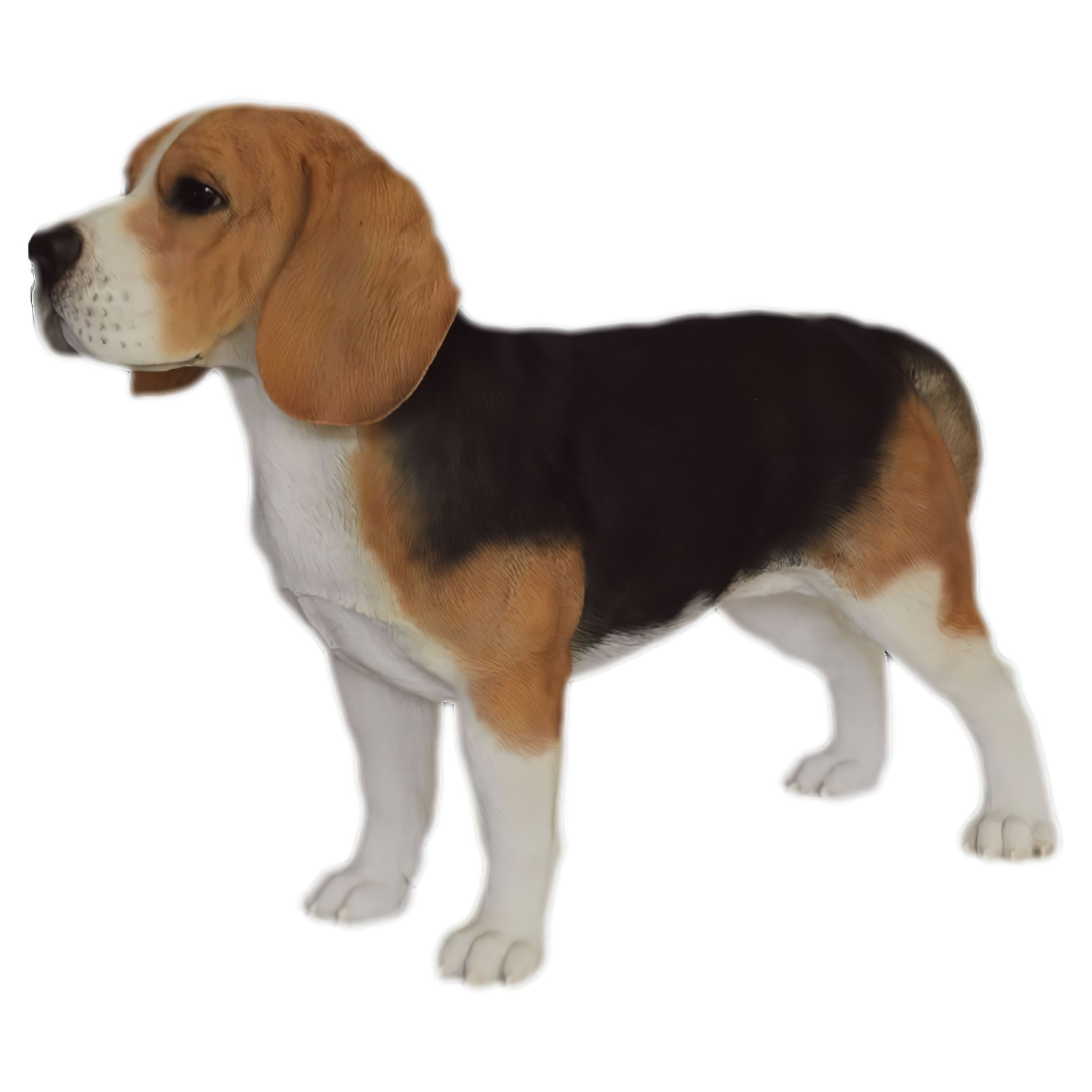 Realistic Standing Beagle Dog Statue 15.5"H, NaturesGalleryAll