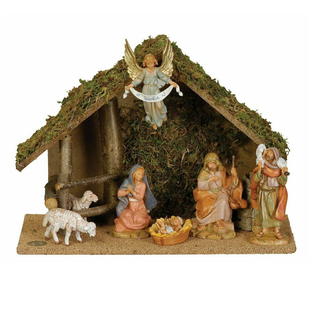 Fontanini 7 Piece Centennial Nativity Set with Italian Stable, Roman