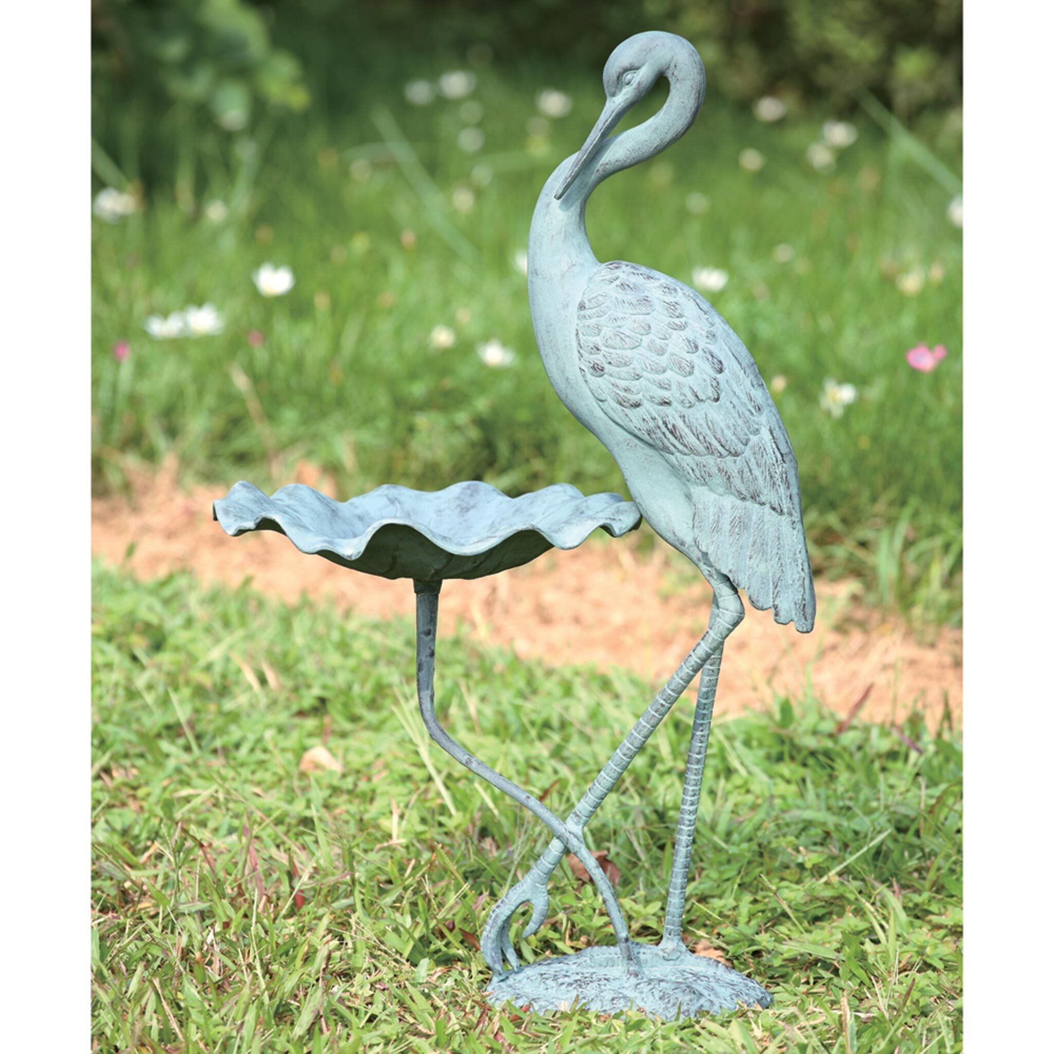 Crane Bird Bath