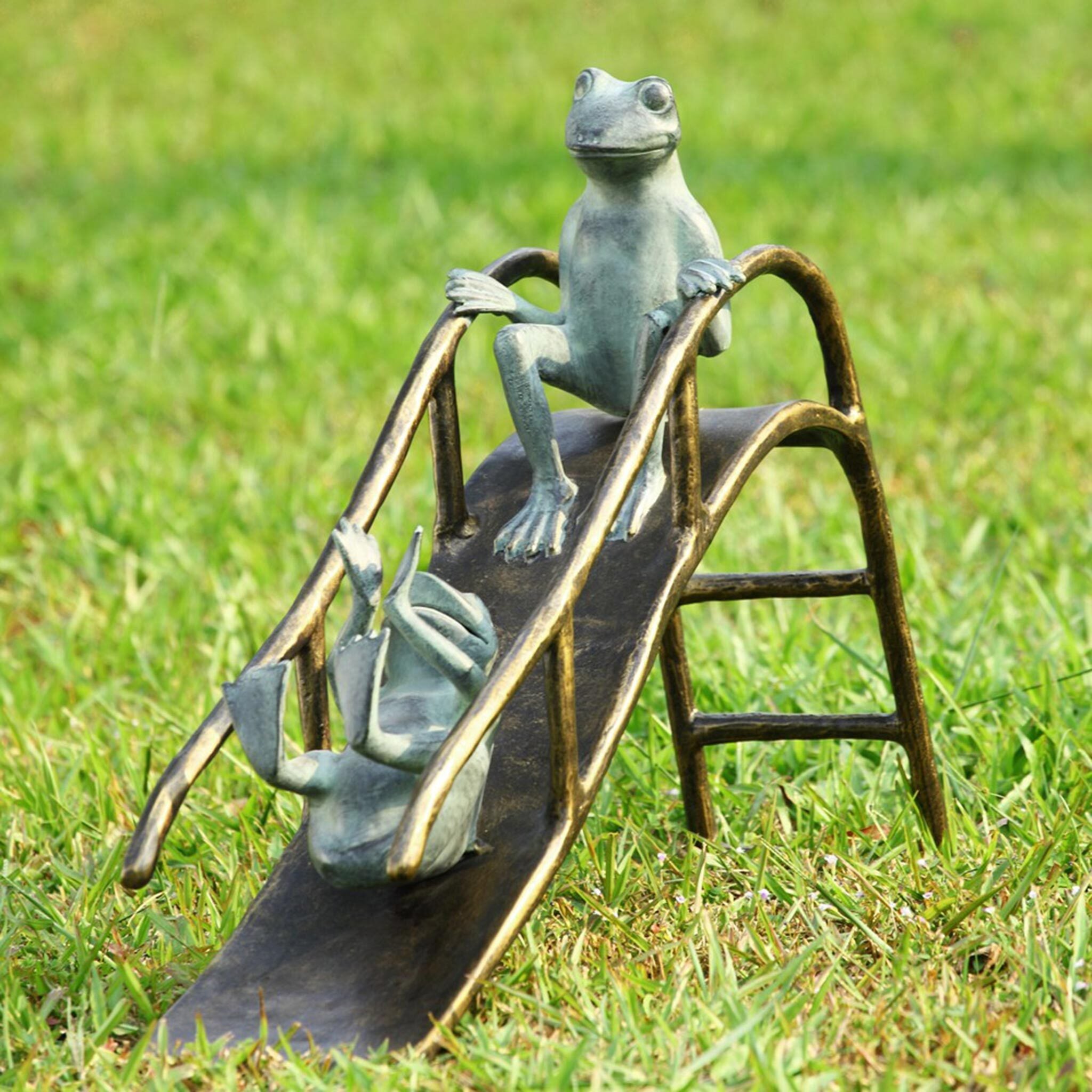 Sliding Frogs Garden Sculpture, SPISanPacificInternationalAllProducts, 33789