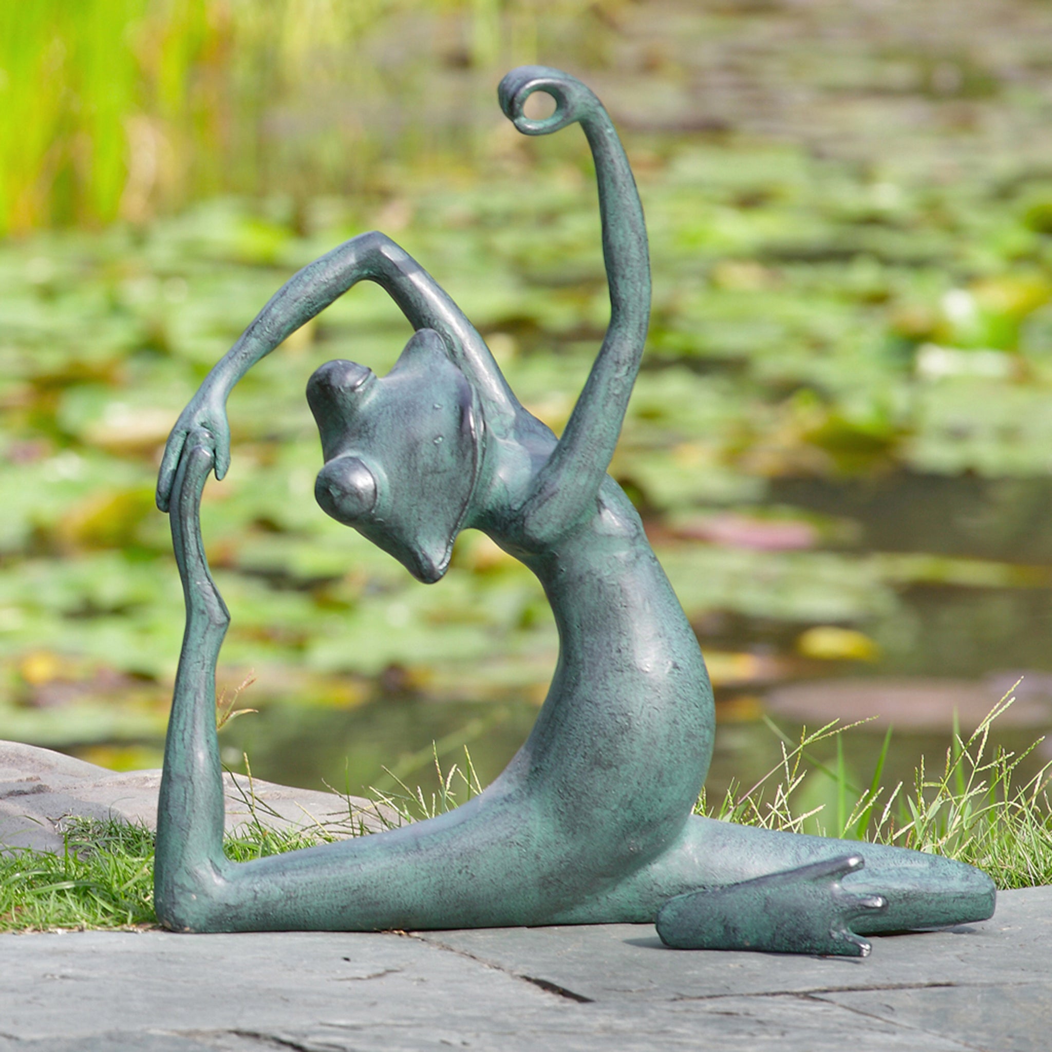 Limber Yoga Frog Garden Sculpture, SPI-San-Pacific-International-All