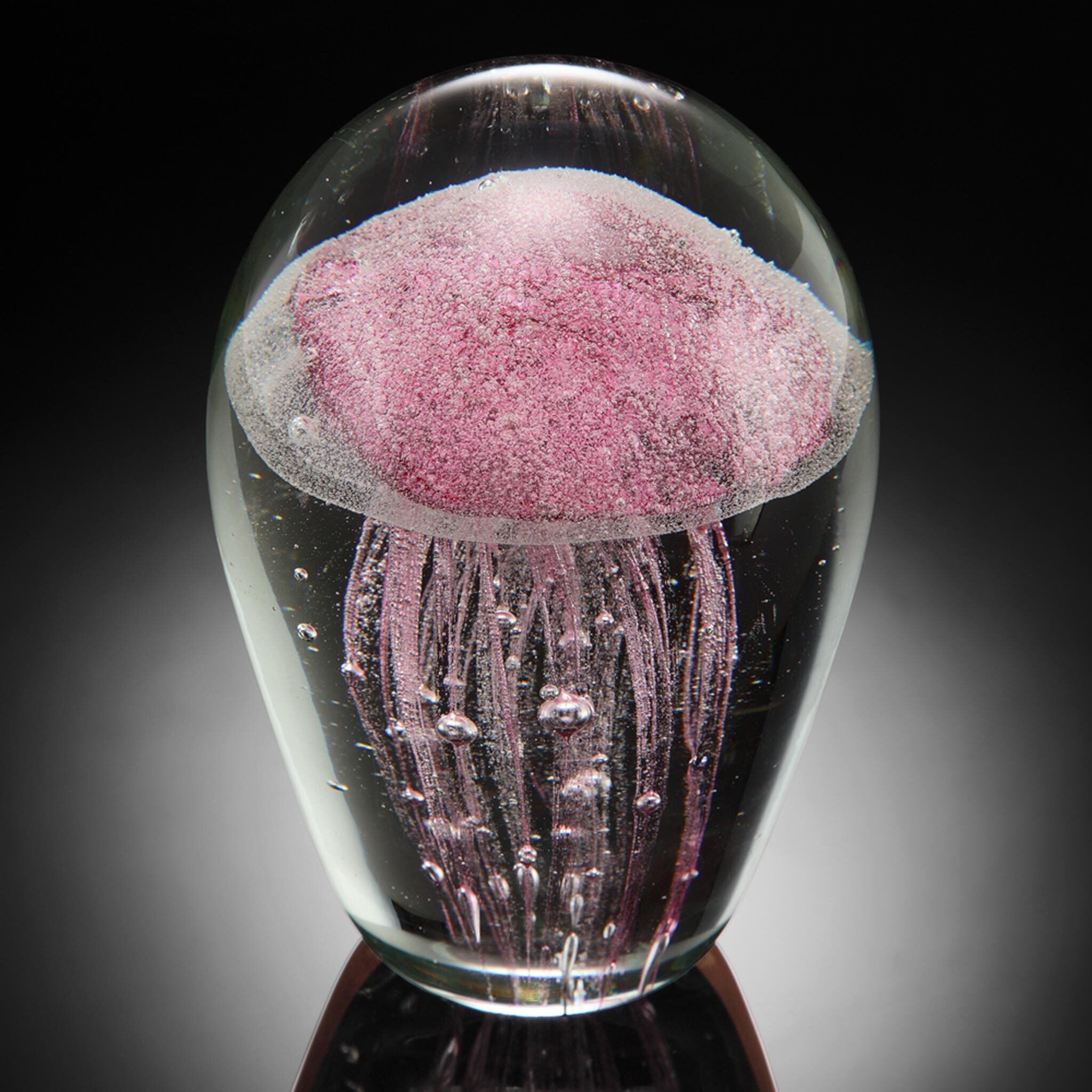 Glass Jellyfish Pink Glow in the Dark, SPISanPacificInternational