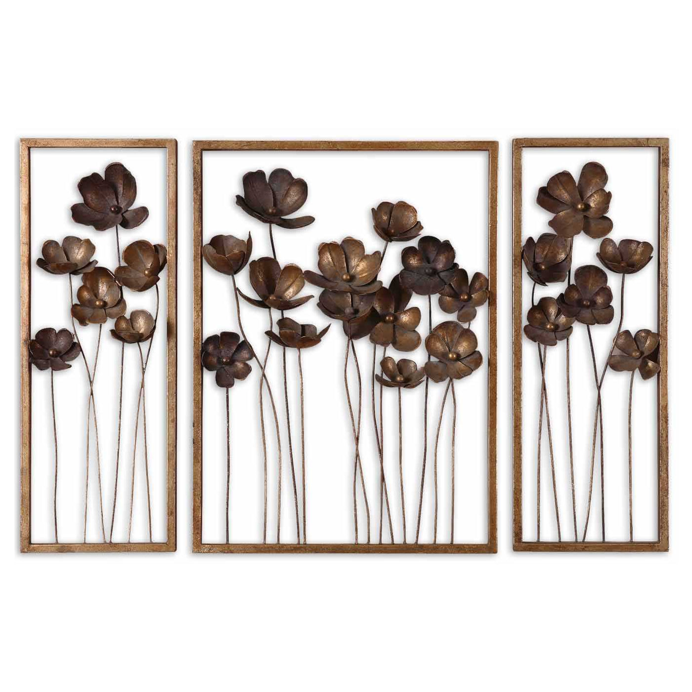 Metal Tulips Wall Art, Set of 3, Uttermost, U12785
