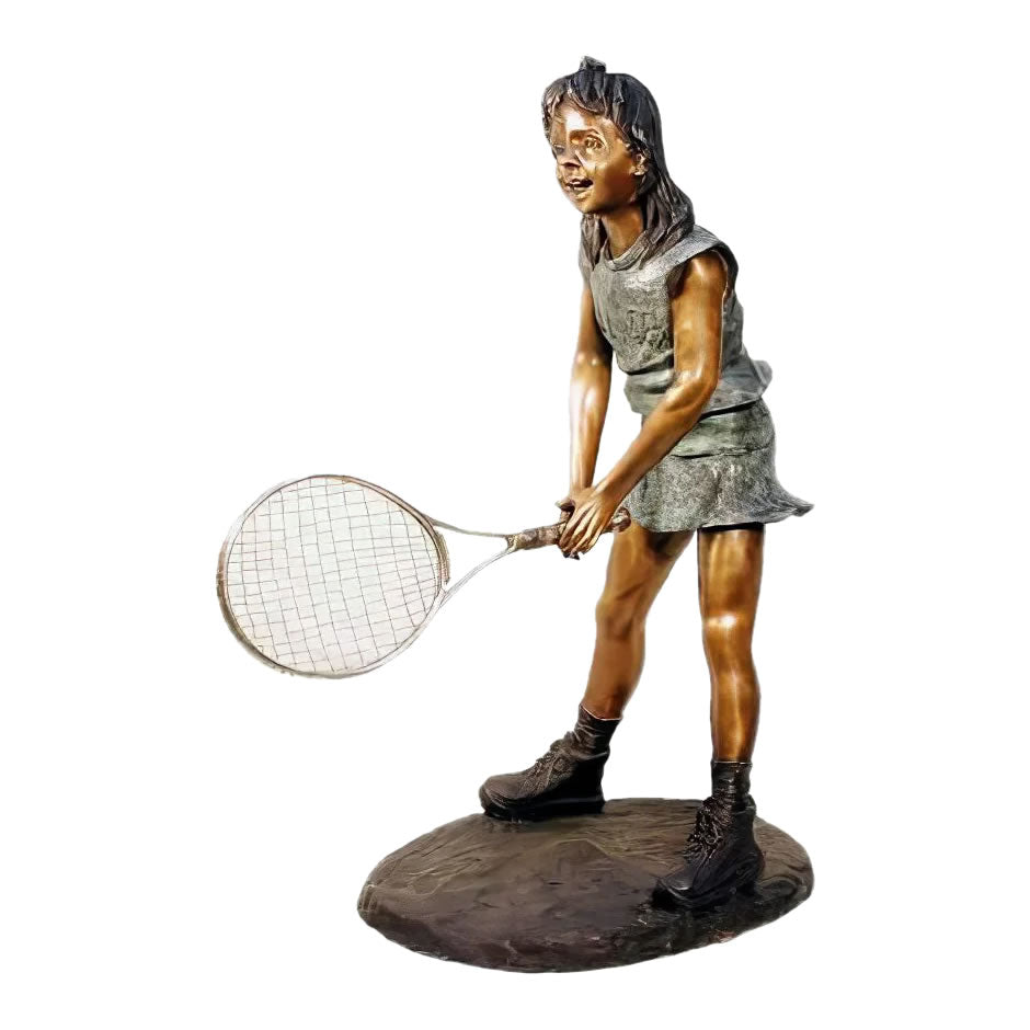 Young Girl Playing Tennis