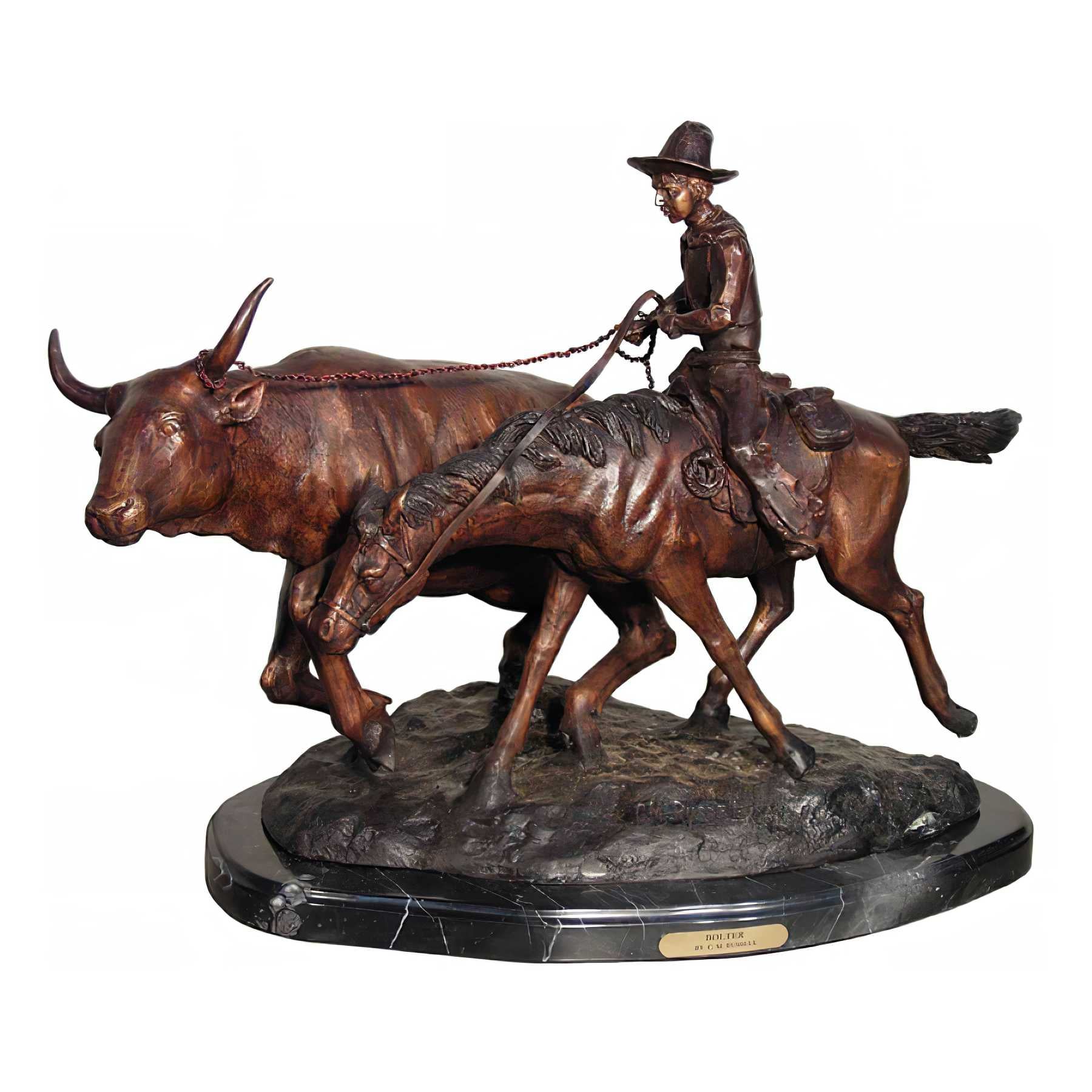 Bolter-Cowboy Roping Steer
