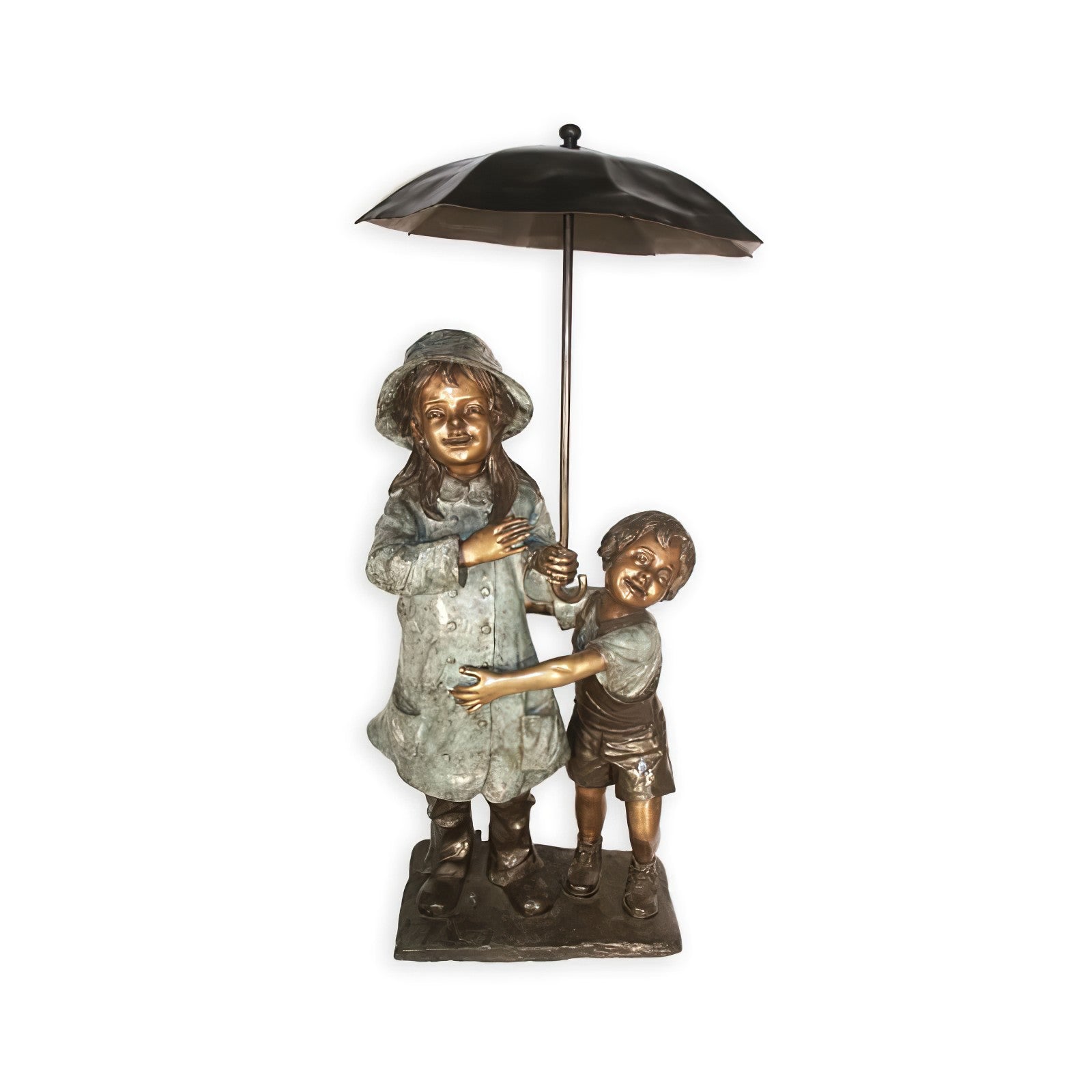Boy and Girl with Umbrella