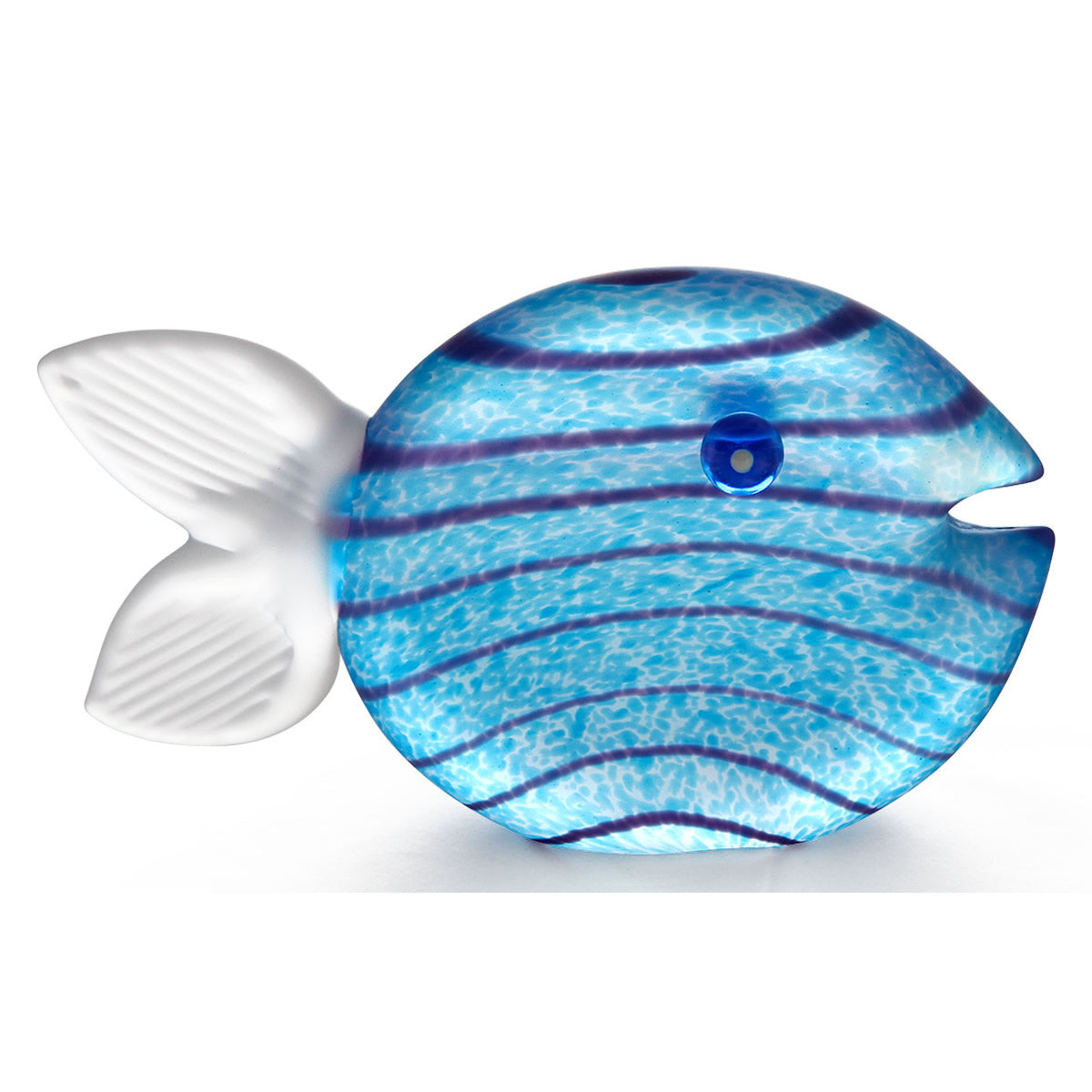 Snippy Fish Paperweight, Large/Light Blue- by Borowski