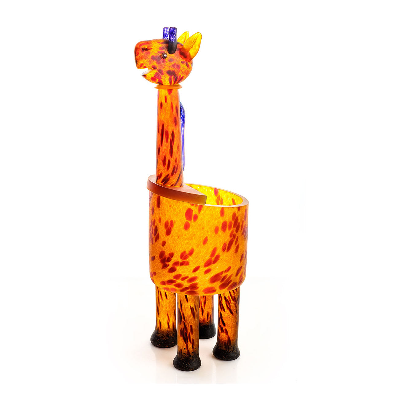 Giraffe Bowl, Amber- by Borowski