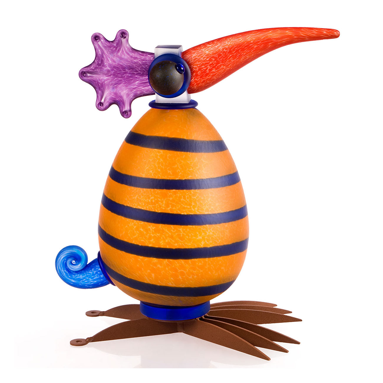 Gonzo Bird, Orange with Stripes- by Borowski