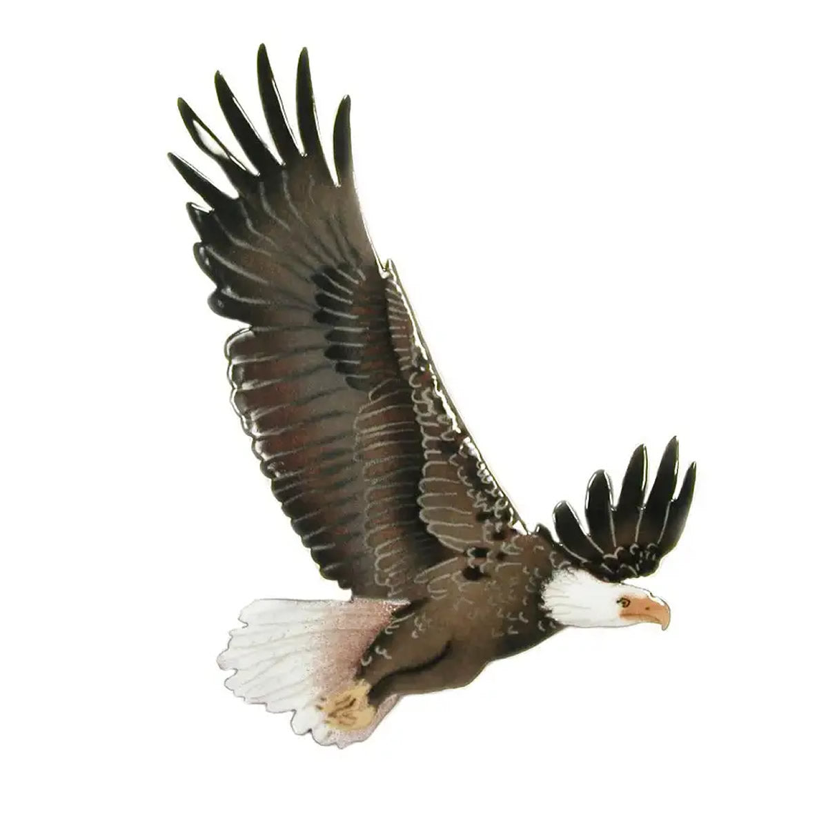 Bald Eagle In Flight Wall Sculpture