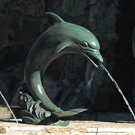 Single Dolphin Fountain-Medium