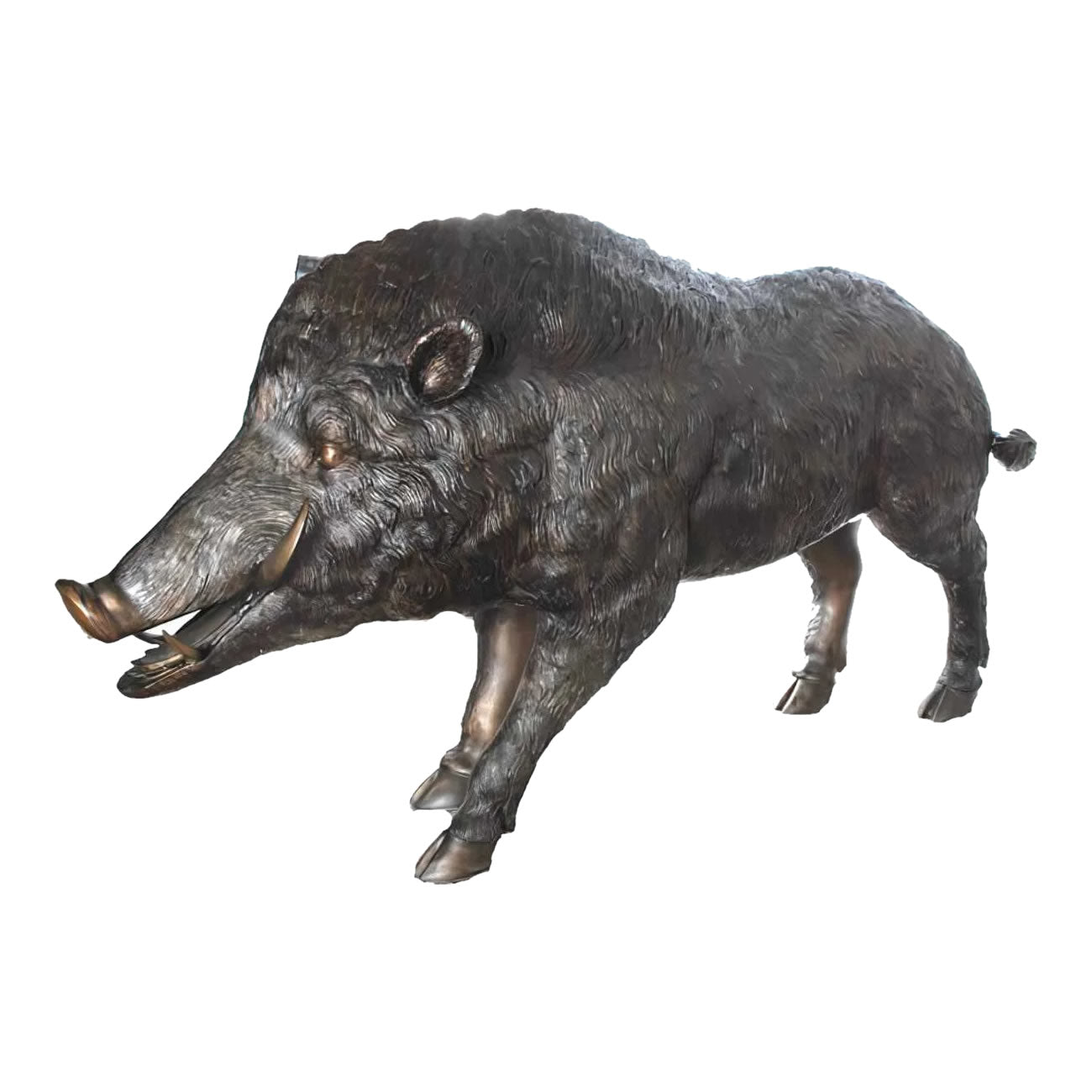 Wild Boar Bronze Sculpture, Extra Large