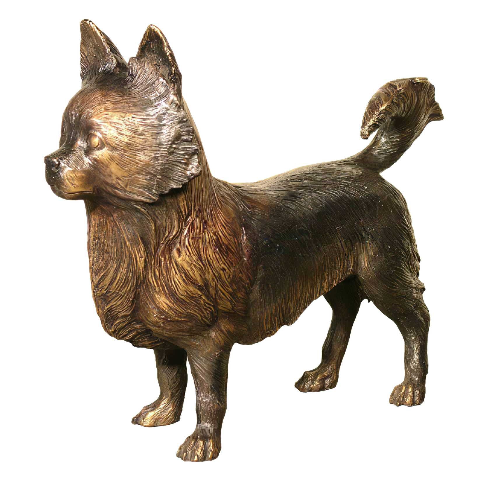Bronze Chihuahua Dog Statue