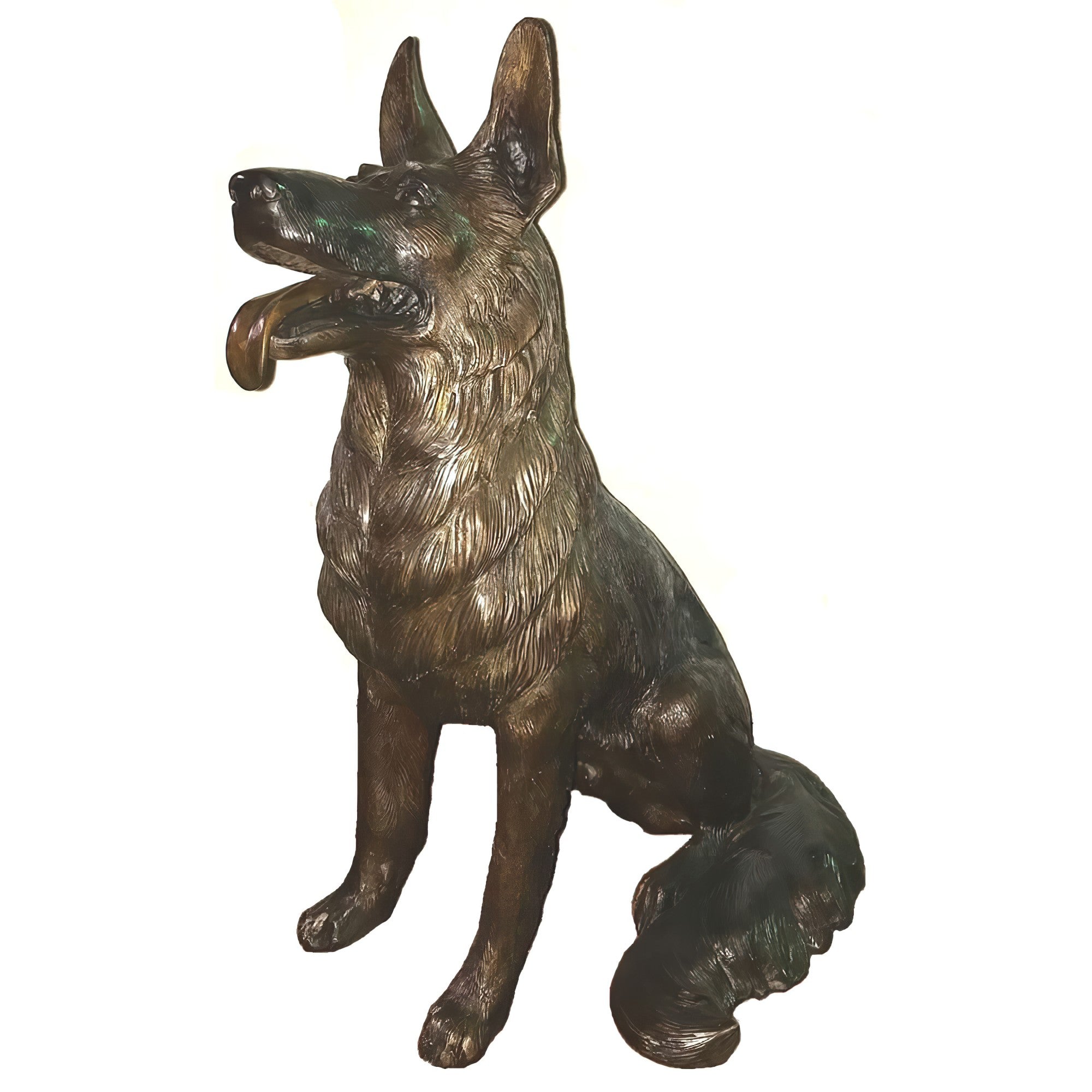 Bronze German Shepherd Statue