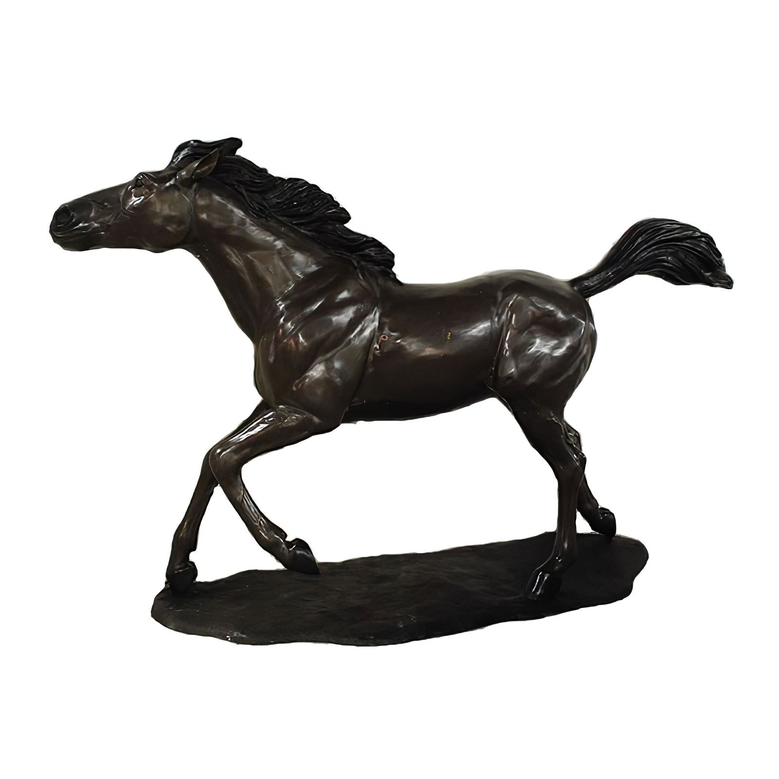 Bronze Horse Sculpture, Left Leg Up