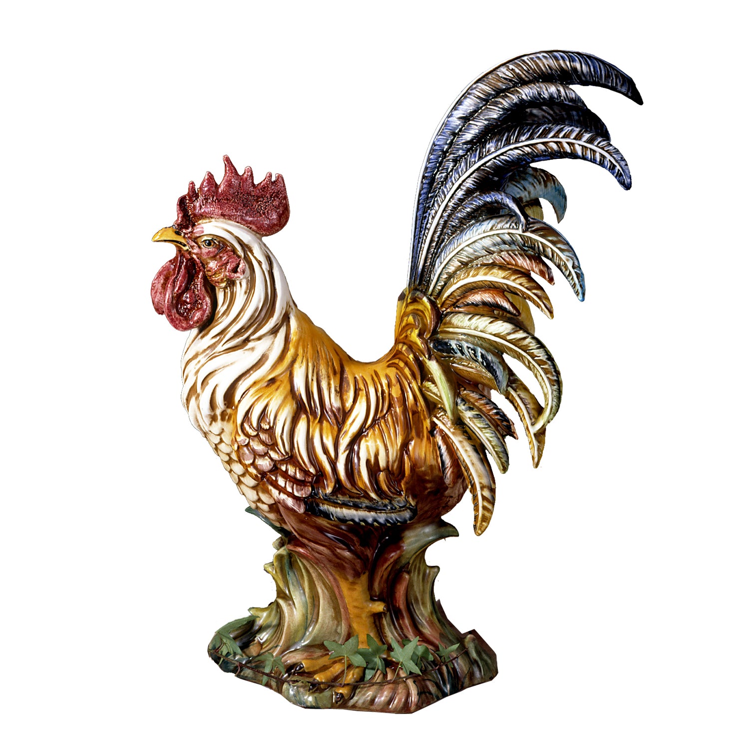 Colorful Rooster Sculpture