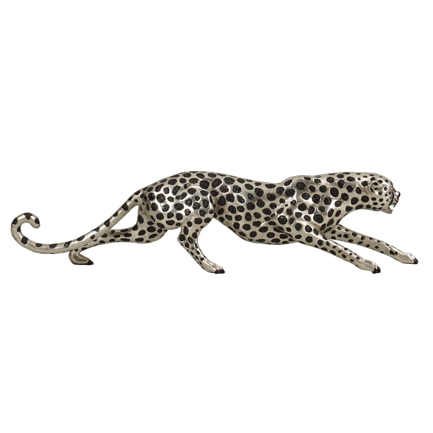 Silver Cheetah Statue