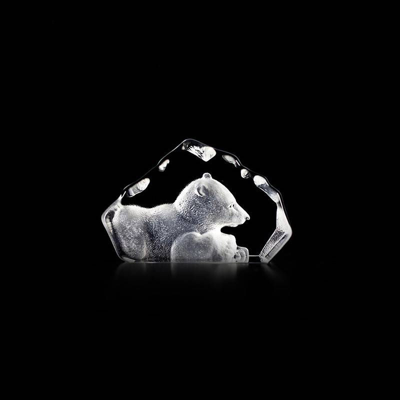 Crystal Baby Polar Bear Figurine