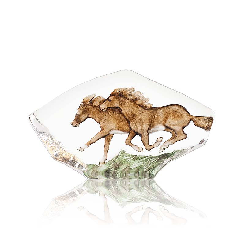 Wild Horses Crystal Sculpture-Small