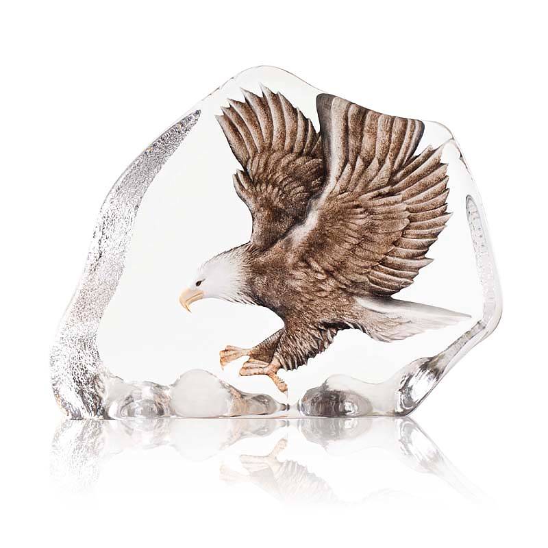 Large Crystal Eagle in Flight Sculpture