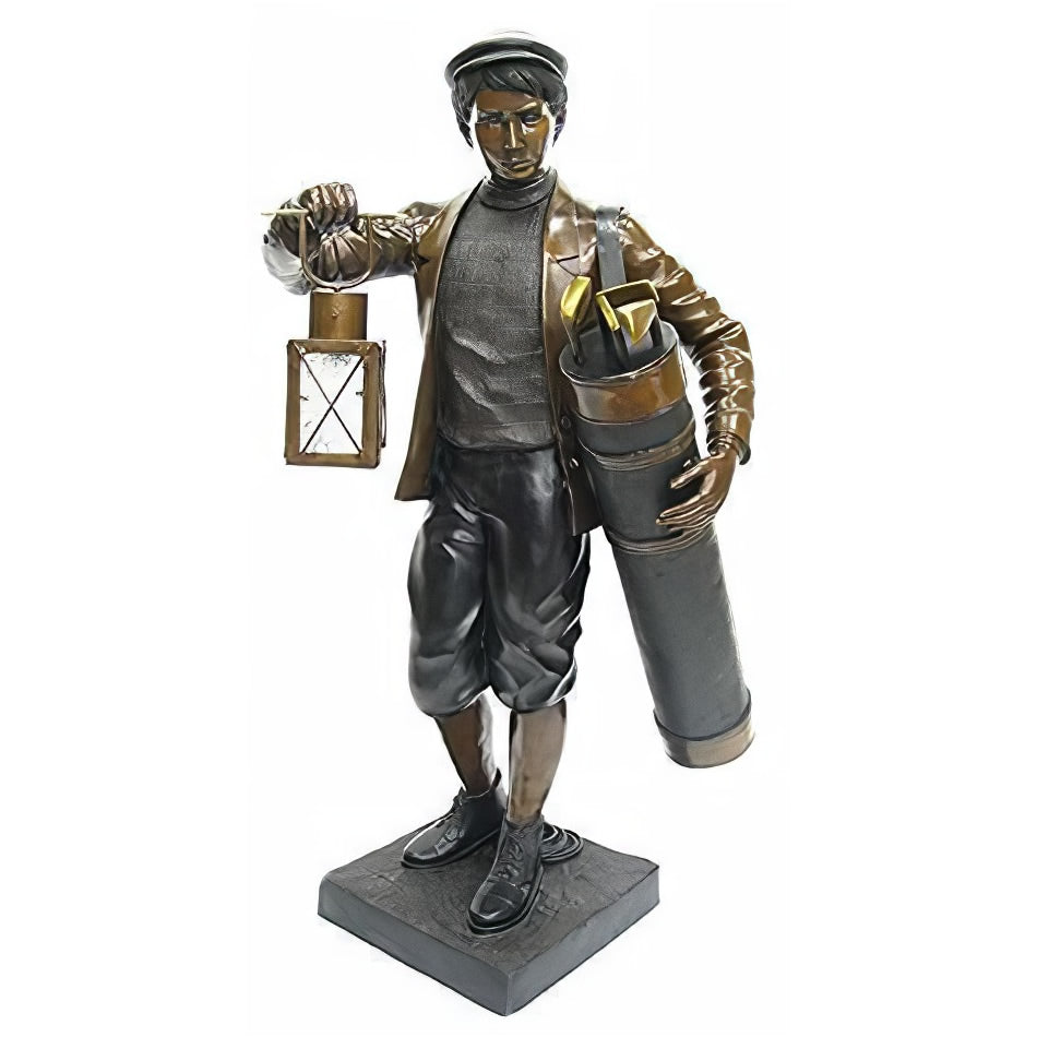 Golf Caddy Statue, Bronze