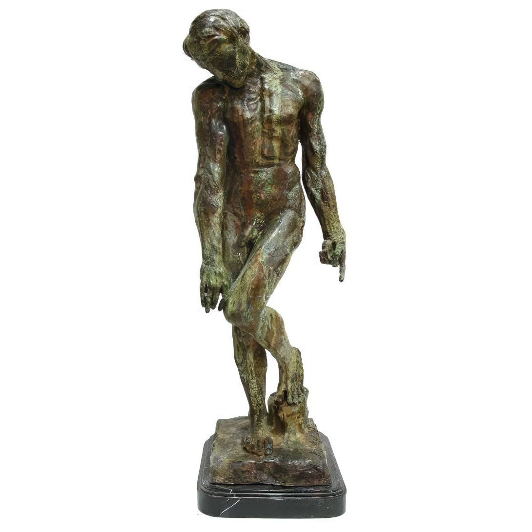 Standing Nude Male II on Marble Base, Bronze, KTN24 