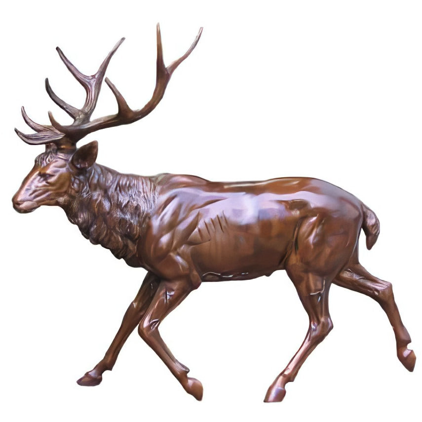 Bronze Standing Elk Sculpture