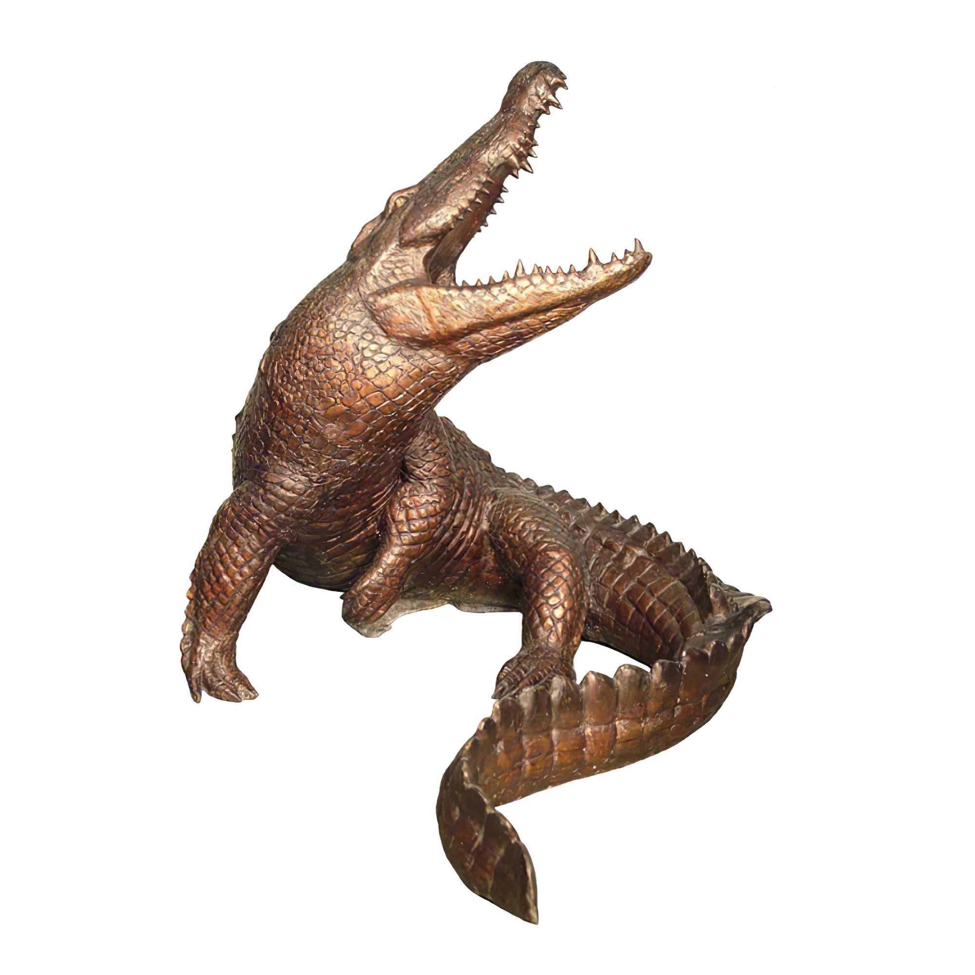 Bronze Crocodile Statue