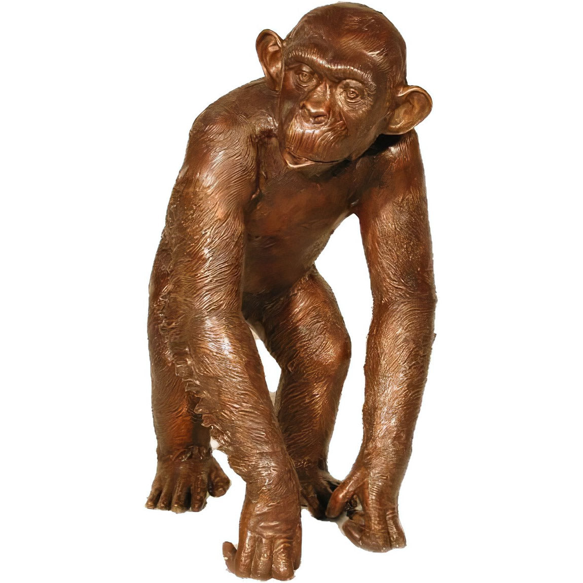 Bronze Chimpanzee Statue