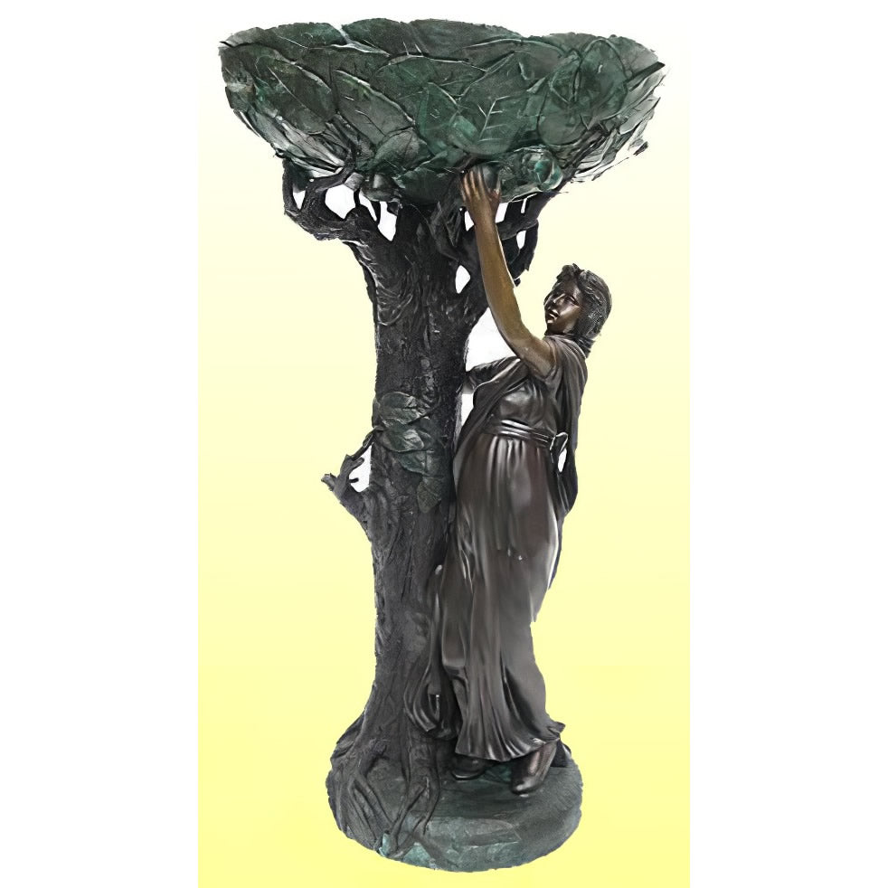 Lady Under Tree Bronze Sculpture