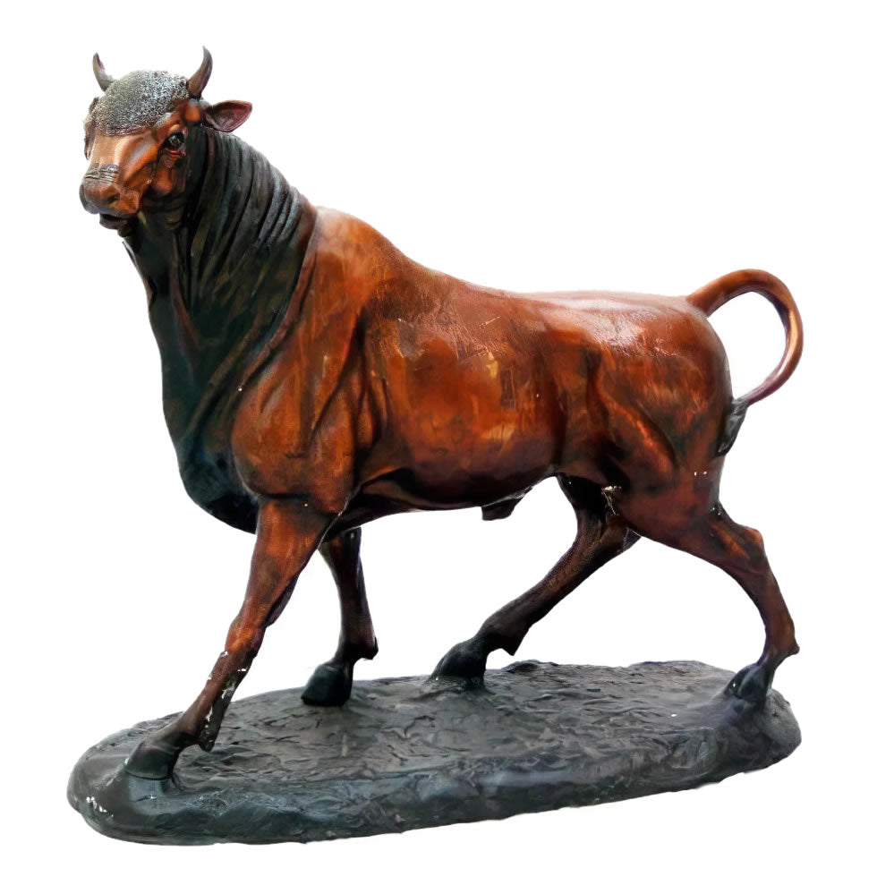 Bronze Bison Bull Statue