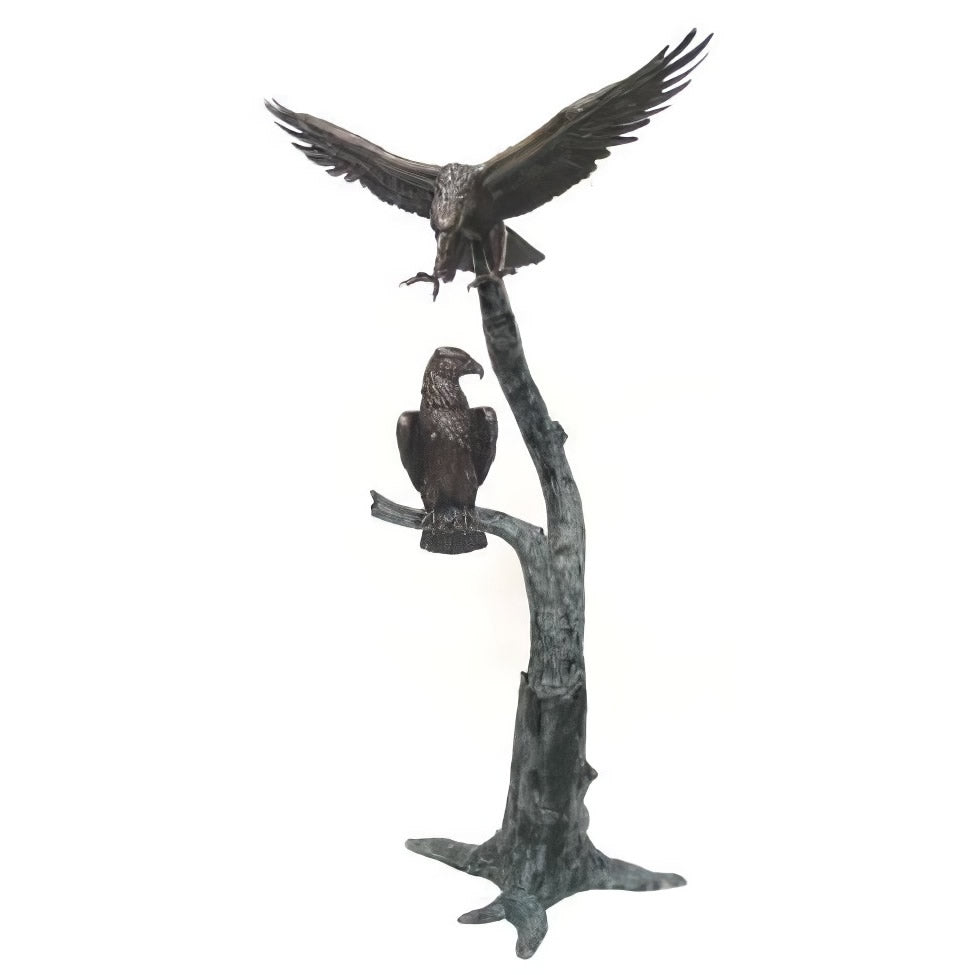 Two Eagles on Branch Bronze Statue- 86 Inch