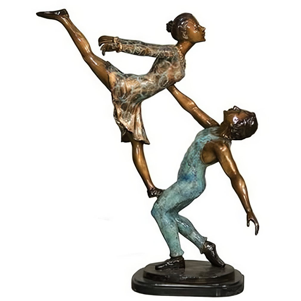 Young Ballet Dancer Couple, Bronze Statue