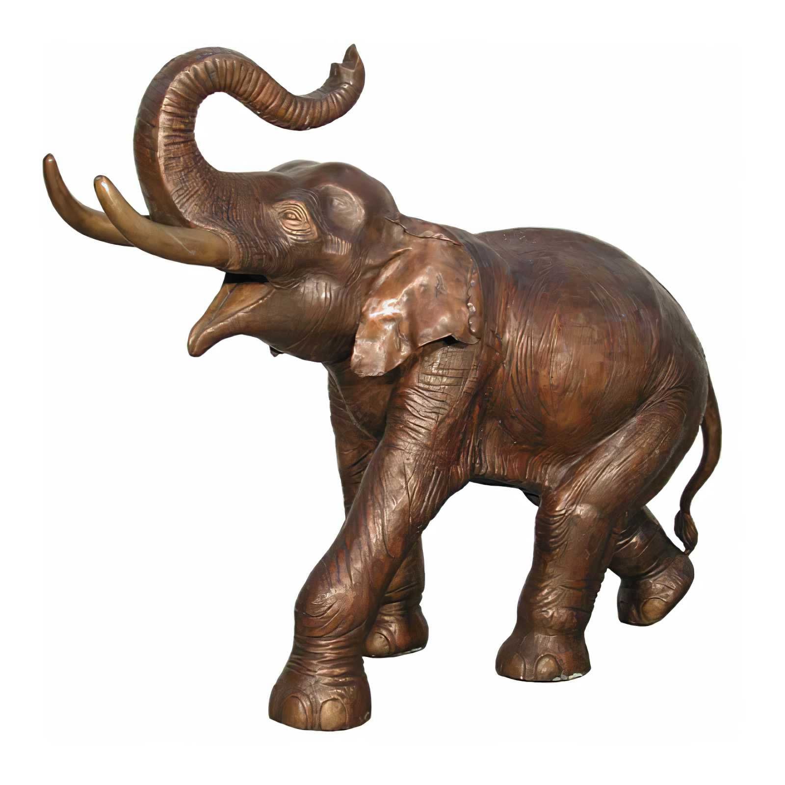 Bronze Elephant Sculpture, Left Facing