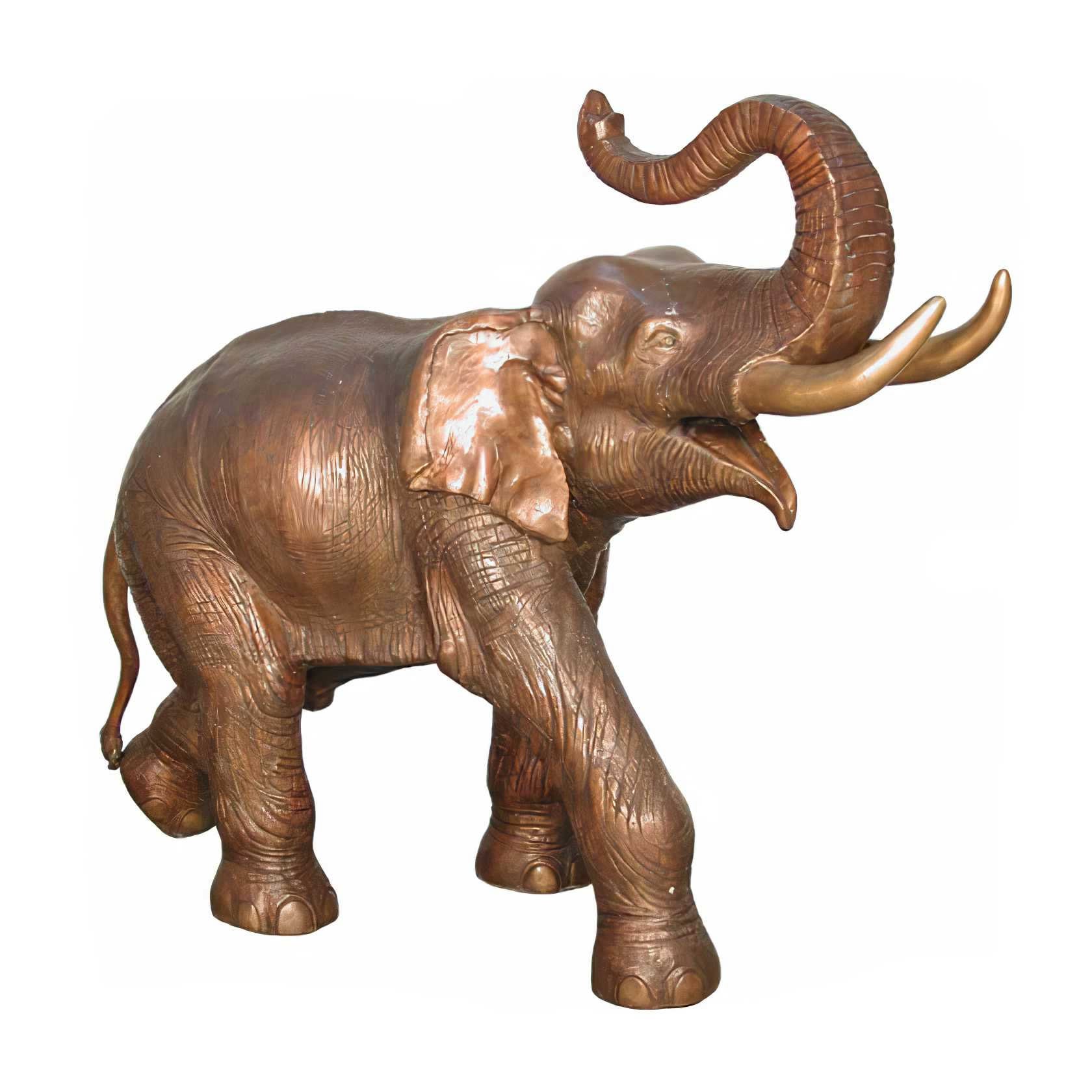 Bronze Elephant Sculpture, Right Facing