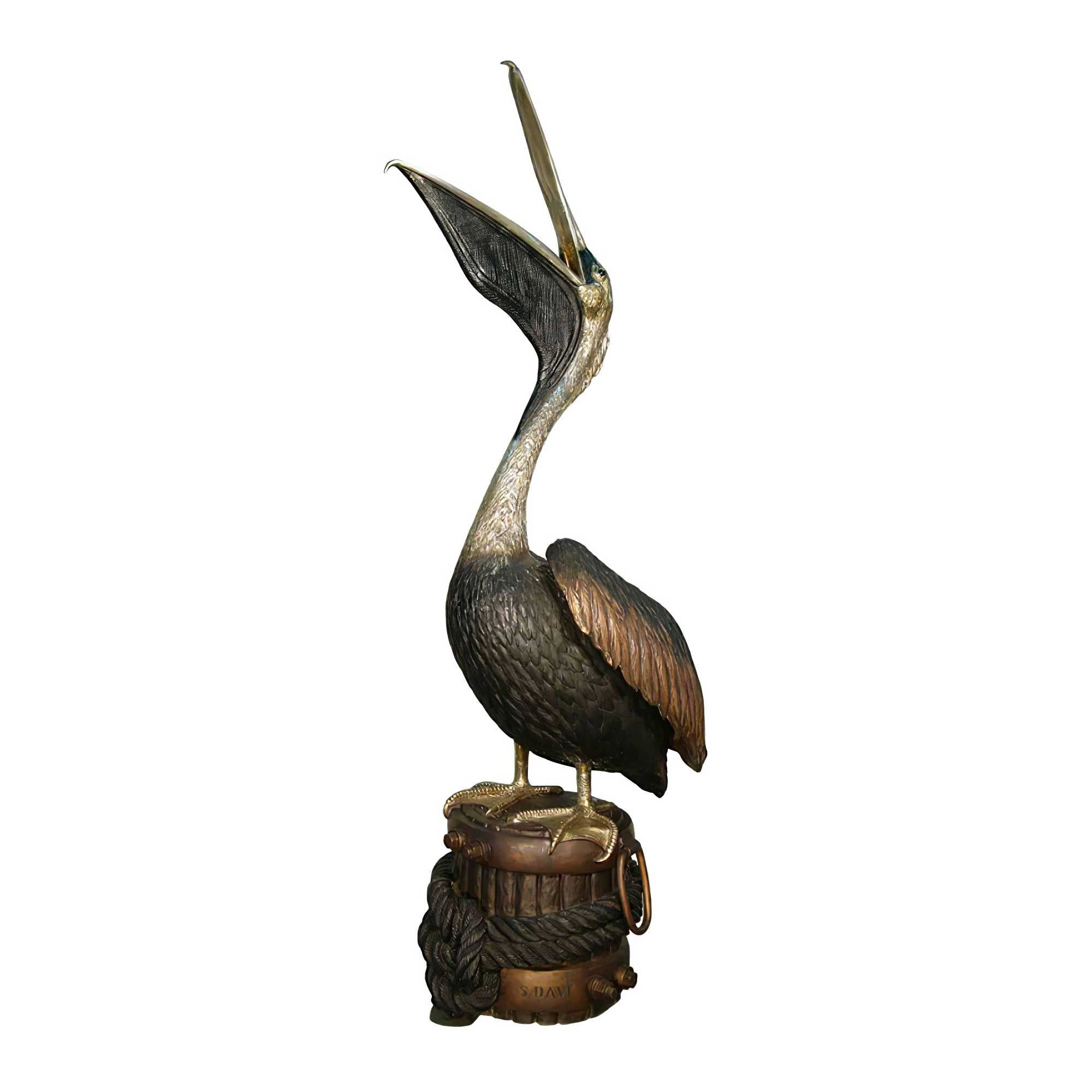 Bronze Standing Pelican Sculpture
