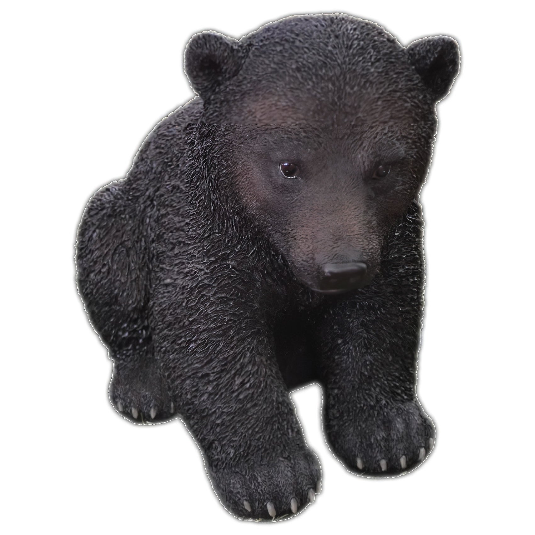 Realistic Black Bear Cub Statue- 17.25