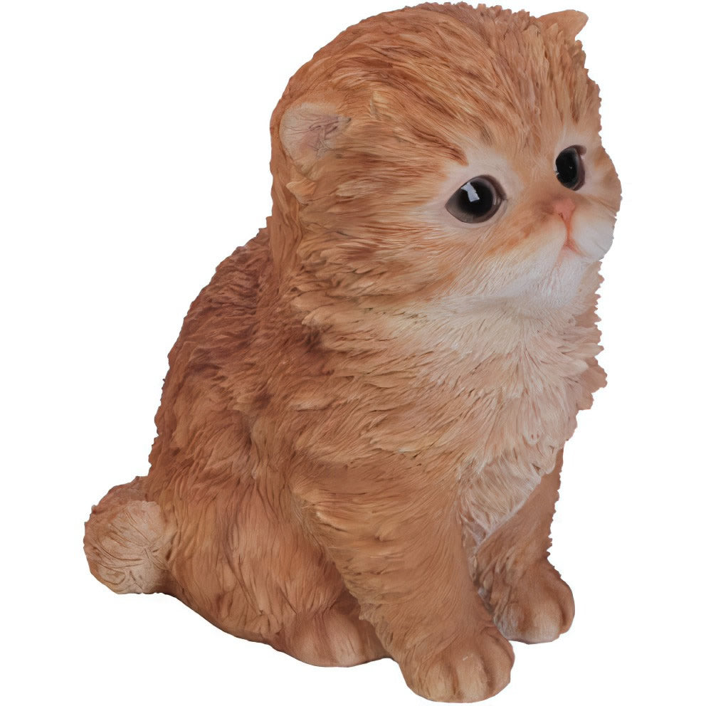 Ginger Persian Kitten Statue 6.5"H