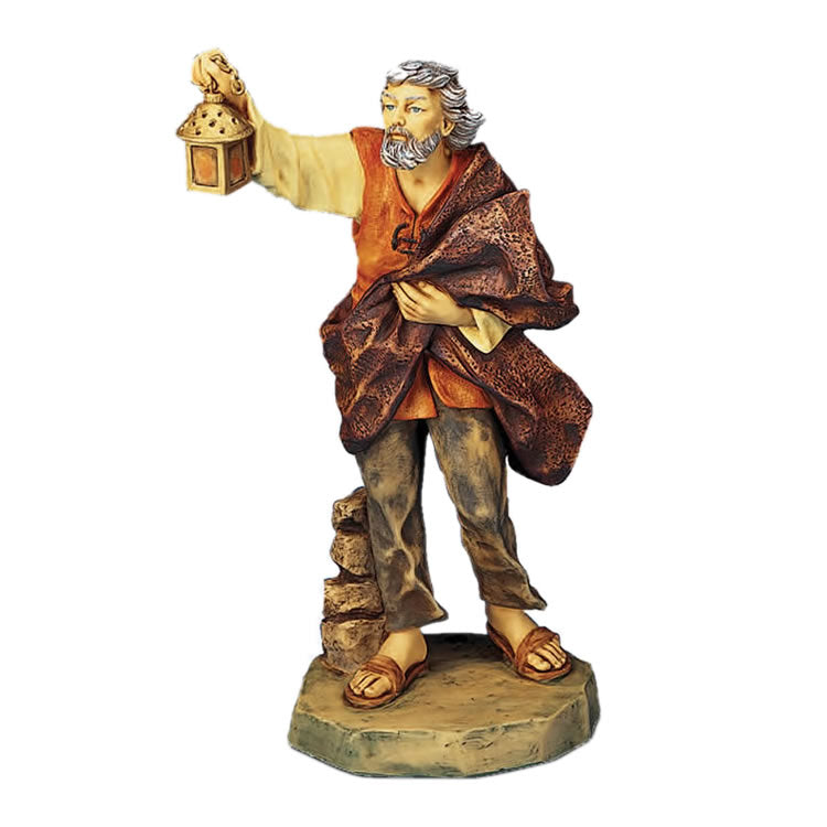Fontanini Shepherd Mordecai with Lantern Nativity Statue