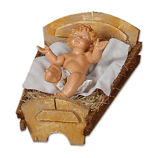 Fontanini Infant Jesus in Manger Nativity Statue- 2 Piece/18 Inch Scale