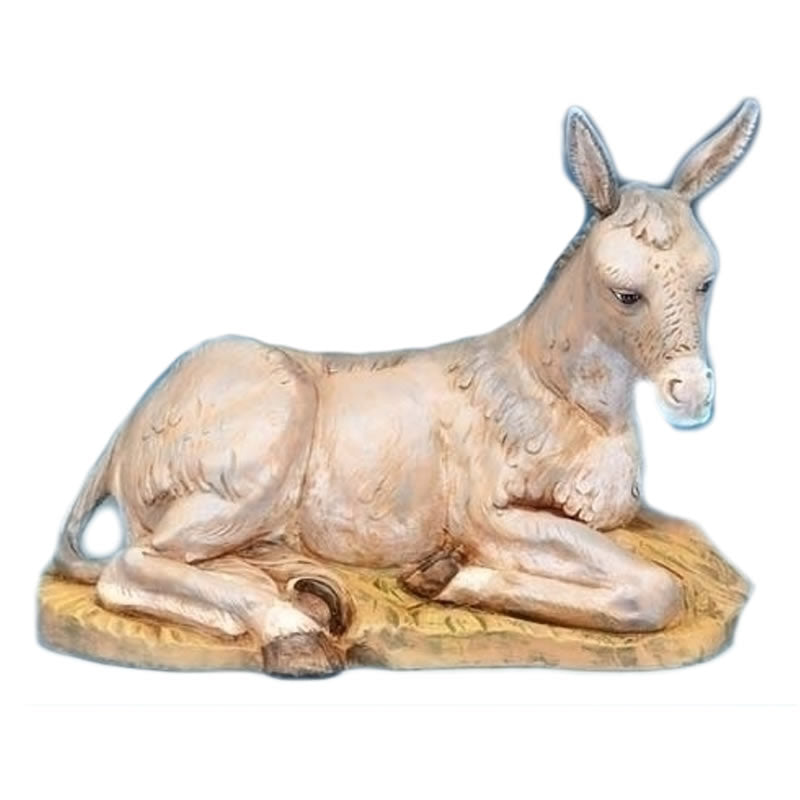 Fontanini Seated Donkey Nativity Figurine- 18 Inch Scale