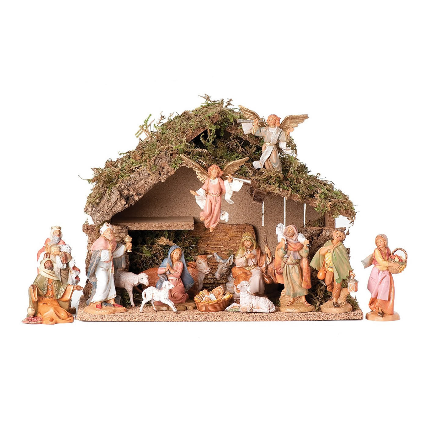 Fontanini 16 Piece Nativity Set with Italian Stable