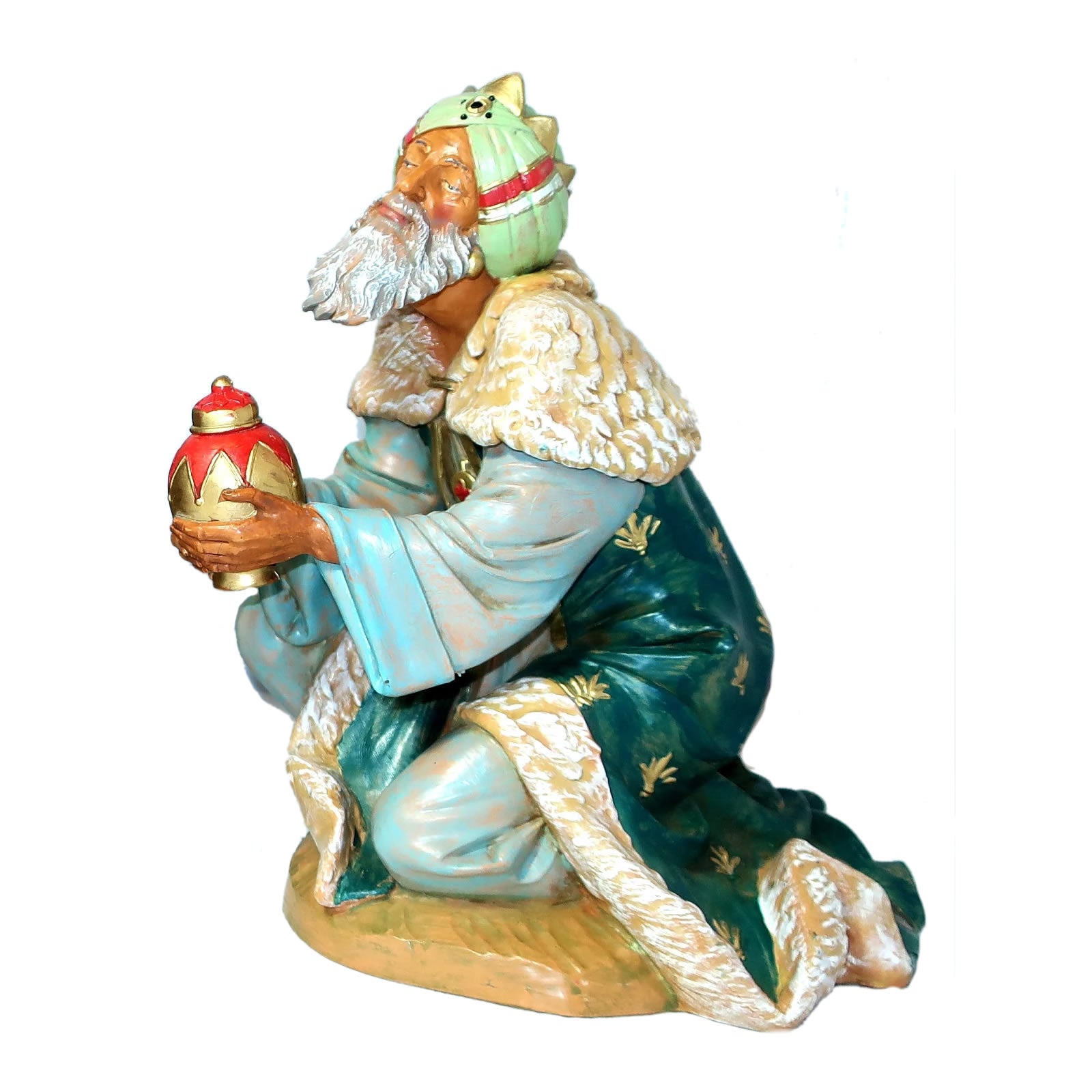 Fontanini Kneeling King Gaspar Nativity Statue- 12 Inch Scale